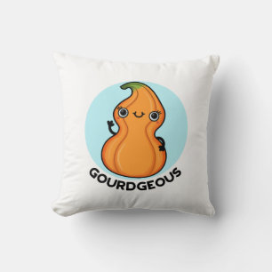Gourdgeous Funny Gourd Veggie Pun Kissen