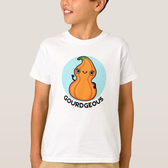 Gourdgeous Funny Gourd Veggie Pun T-Shirt (Vorderseite)