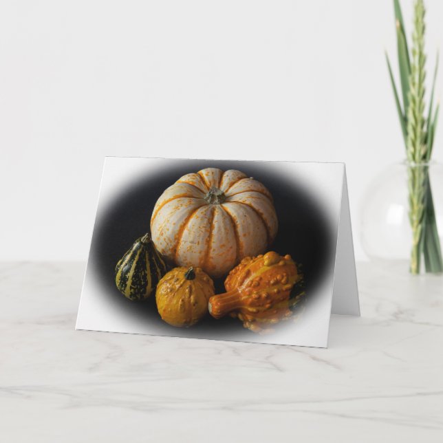 Gourds & Pumpkin Vignette Card Karte (Vorderseite)