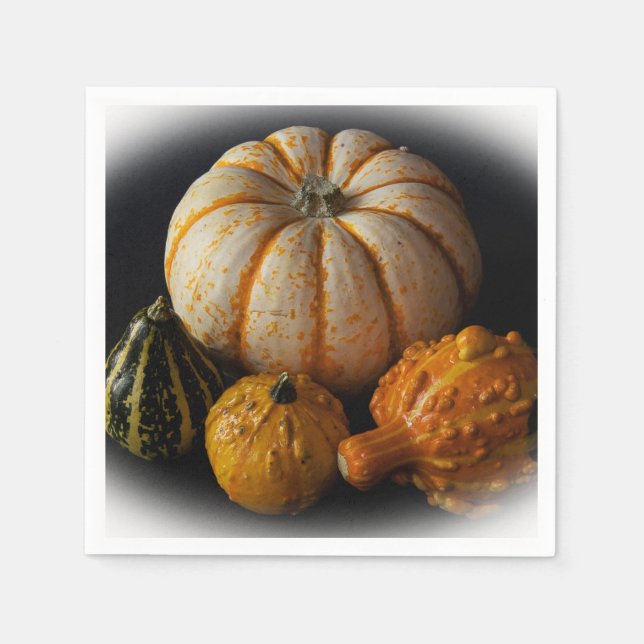Gourds & Pumpkin Vignette Serviette (Vorderseite)