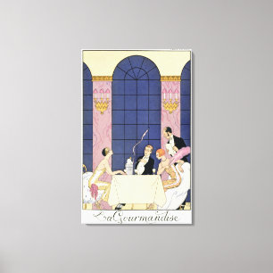 Gourmands, 1920-1930 (pochoir print) leinwanddruck