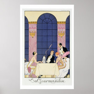 Gourmands, 1920-1930 (pochoir print) poster