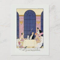 Gourmands, 1920-1930 (pochoir print)