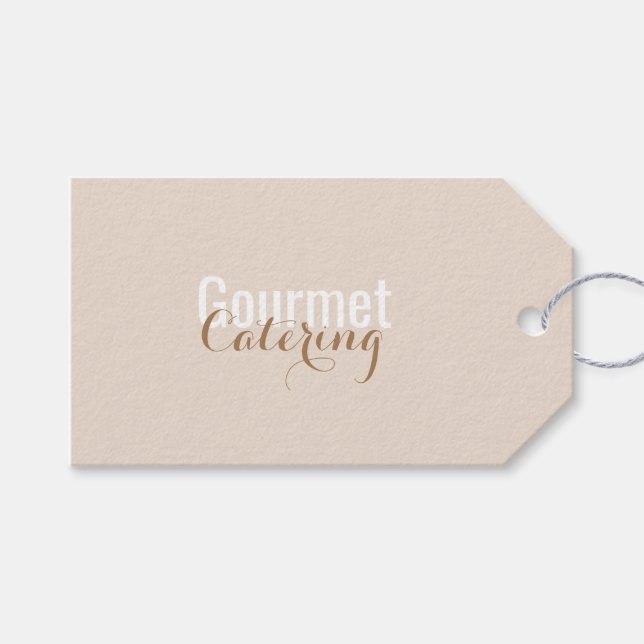 Gourmet-Catering-Gift-Tags Geschenkanhänger (Vorderseite (Horizontal))