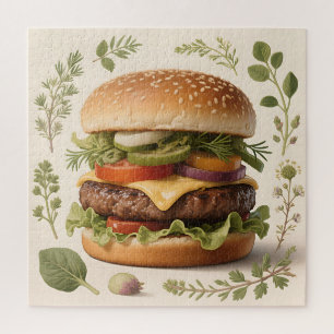Gourmet-Cheeseburger-Illustration Puzzle