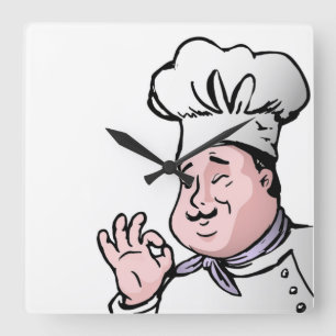 GOURMET CHEF QUADRATISCHE WANDUHR