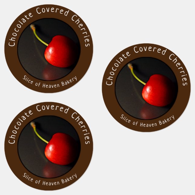 Gourmet Chocolate Covered Cherries Etiketten (Gruppe)