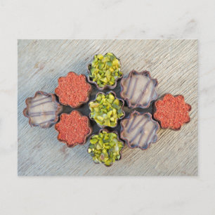 Gourmet Chocolates Food Fotografie Postkarte