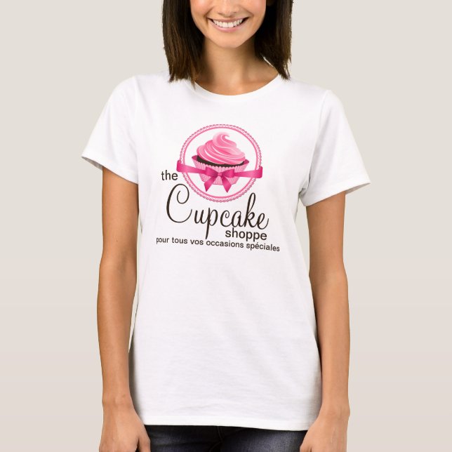 Gourmet Cupcake Bakery Custom T-Shirt (Vorderseite)