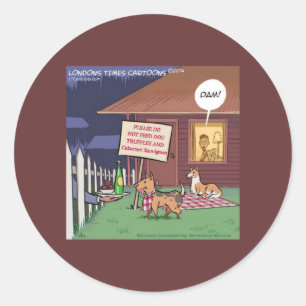 Gourmet Dogs Funny Runder Aufkleber