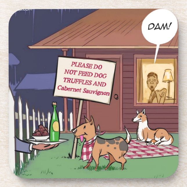 Gourmet Dogs Funny Untersetzer (Vorderseite)