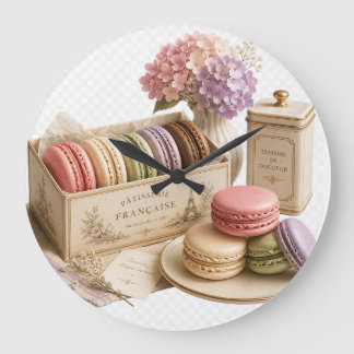 Gourmet-Donut-Küchenwanduhr | Farbige Bäckerei Große Wanduhr