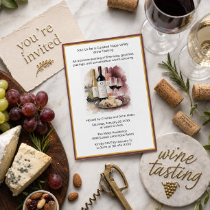 Gourmet-Essen und Feinwein-Verkostungsparty  Einladung