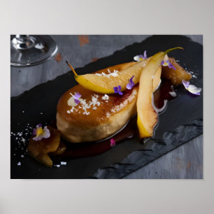 Gourmet Foie Gras mit Roter Weinrebe Poster