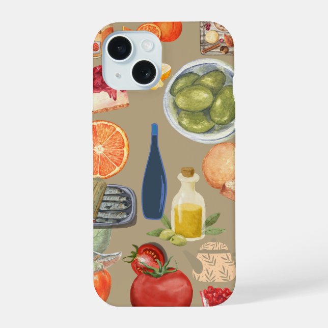 Gourmet Food Collage Phone Case iPhone 15 Hülle (Rückseite)