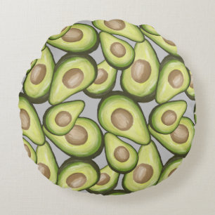 Gourmet Fresh Cut Vegan Avacados Rundes Kissen