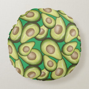 Gourmet Fresh Cut Vegan Avacados Rundes Kissen