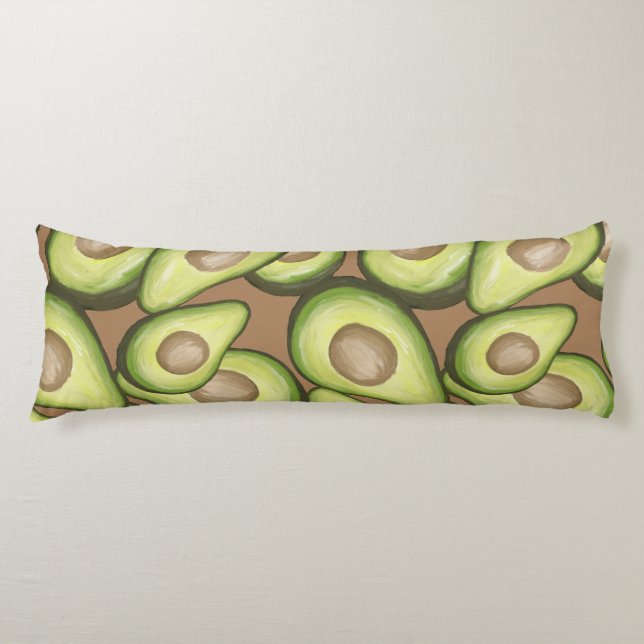 Gourmet Fresh Cut Vegan Avacados Seitenschläferkissen (Vorderseite)