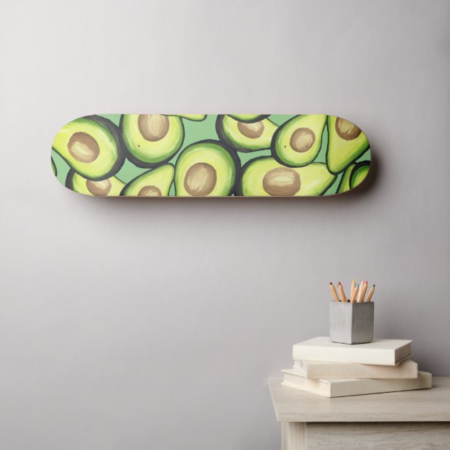 Gourmet Fresh Cut Vegan Avacados Skateboard (Wandkunst (Horz))