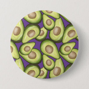 Gourmet Fresh Cut Vegan Avocado Muster Button