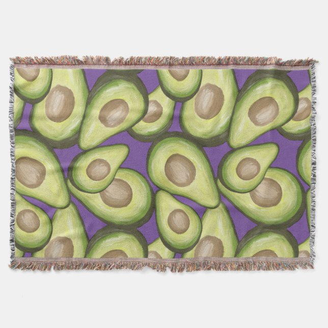 Gourmet Fresh Cut Vegan Avocado Muster Decke (Vorderseite)