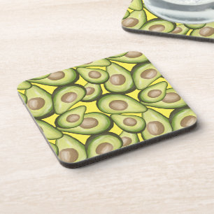 Gourmet Fresh Cut Vegan Avocado Muster Getränkeuntersetzer
