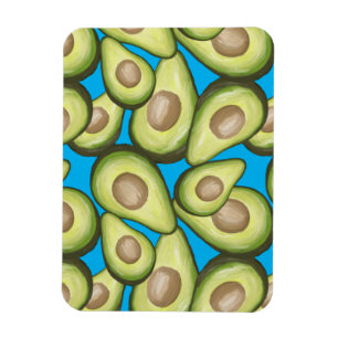 Gourmet Fresh Cut Vegan Avocado Muster Magnet