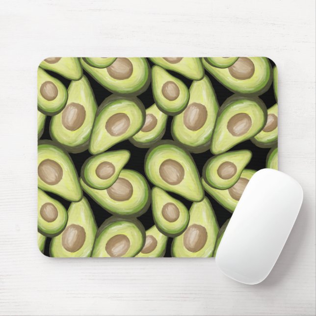 Gourmet Fresh Cut Vegan Avocado Muster Mousepad (Mit Mouse)