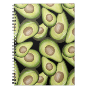 Gourmet Fresh Cut Vegan Avocado Muster Notizblock