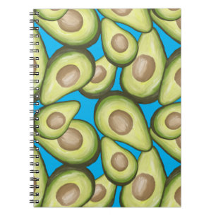 Gourmet Fresh Cut Vegan Avocado Muster Notizblock