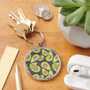 Gourmet Fresh Cut Vegan Avocado Muster Schlüsselanhänger