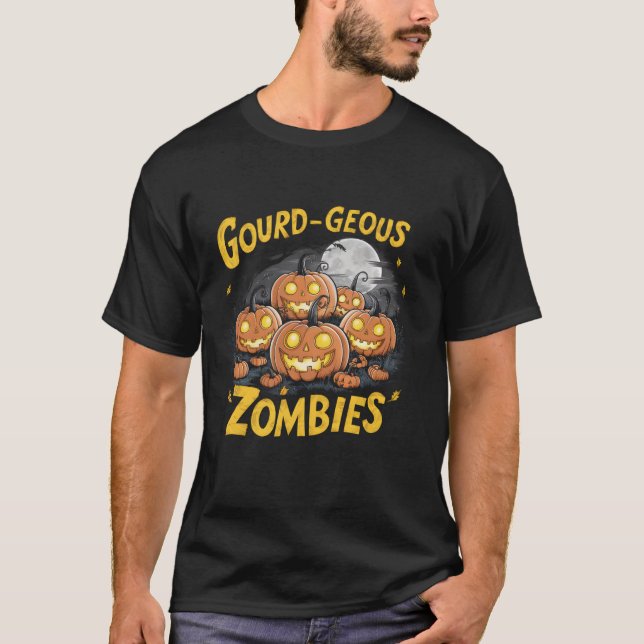 Gourmet geous Zombies Spooky Zombie Pumpkins lusti T-Shirt (Vorderseite)