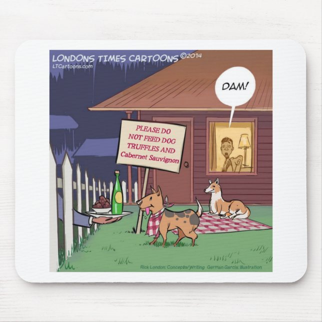 Gourmet Hunde Lustig Mousepad (Vorne)