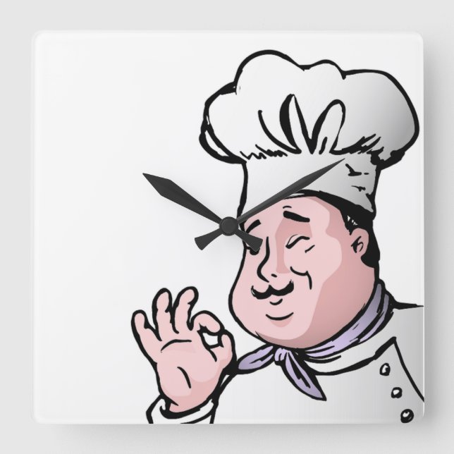 GOURMET KOCH QUADRATISCHE WANDUHR (Vorderseite)