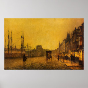 Gourock Dock, Glasgow, von John Atkinson Grimshaw Poster