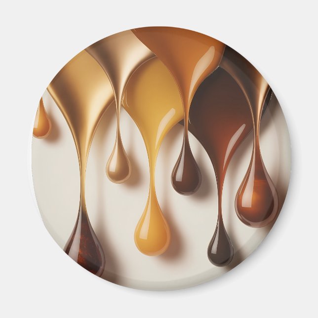 Gouttes Dorées - Art Liquide Luxe - Magnet (Vorne)