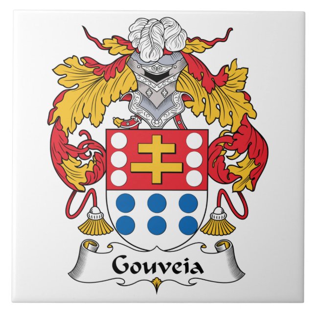 Gouveia Familienwappen Fliese (Vorderseite)