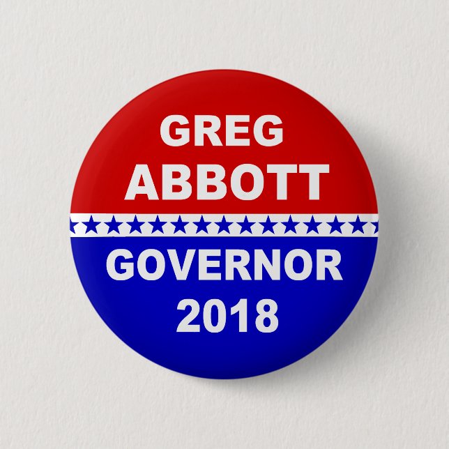 Gouverneur 2018 Greg Abbott Texas Button (Vorderseite)