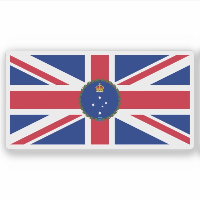 Gouverneur der Victoria-Flagge (1903-1952), Austra Aufkleber (Vorderseite)