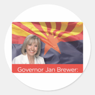 Gouverneur Jan Brewer Runder Aufkleber