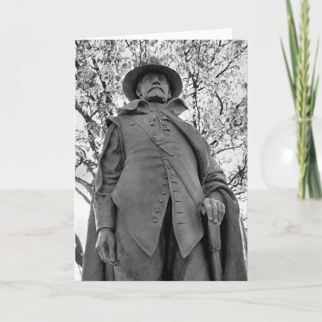 Gouverneur William Bradford Feiertagskarte (Vorderseite)