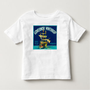 Gouverneur Winthrop Apple beschriften (Blau) - Kleinkind T-shirt