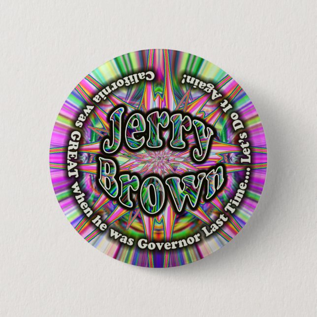 Gouverneurknopf Jerry Brown Button (Vorderseite)