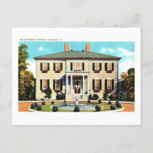 Gouverneursresidenz in Richmond, Virginia, Vintage Postkarte