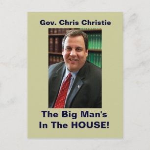 Gov. Chris Christie Big Man im Haus Postcard Postkarte