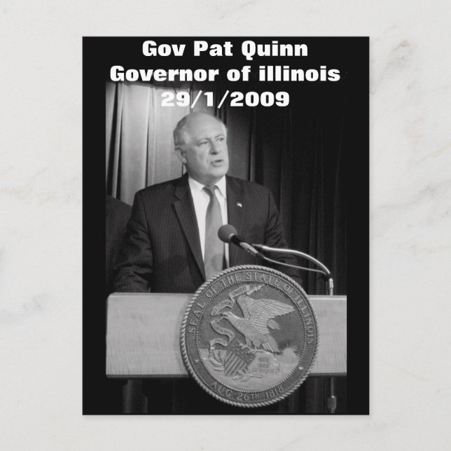 Gov Pat Quinn (Gouverneur von Illinois) Postkarte (Vorderseite)