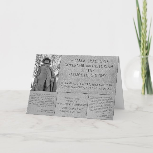 Gov William Bradford Collage Karte (Vorderseite)