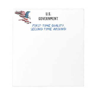 Government Funny Notepad Notizblock