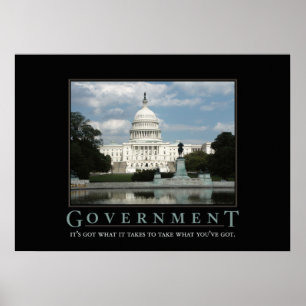 Government Motivierend Parody Print Poster