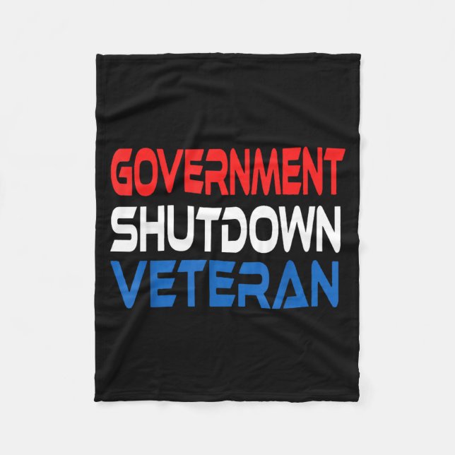 Government Shutdown Veteran  Fleecedecke (Vorderseite)